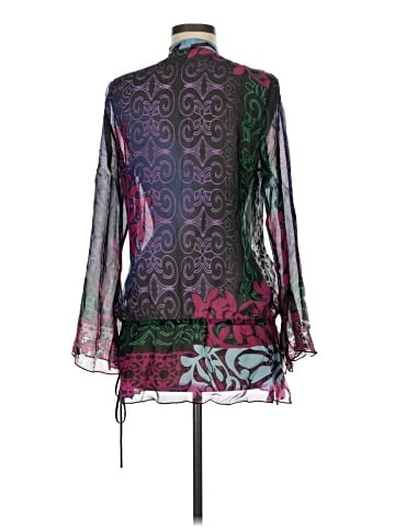 Hale Bob Long Sleeve Silk Top (view 2)