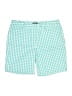Lands' End Checkered-gingham Teal Shorts Size 16 - photo 1