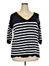 Talbots Stripes Blue Pullover Sweater Size 2X - photo 1
