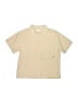 Zara Solid Tan Short Sleeve Button-Down Shirt Size 5 - photo 1