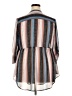 Torrid Color Block Brown 3/4 Sleeve Button-Down Shirt Size 2X Plus (2) - photo 2