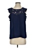 Express Outlet 100% Polyester Blue Sleeveless Blouse Size S - photo 1