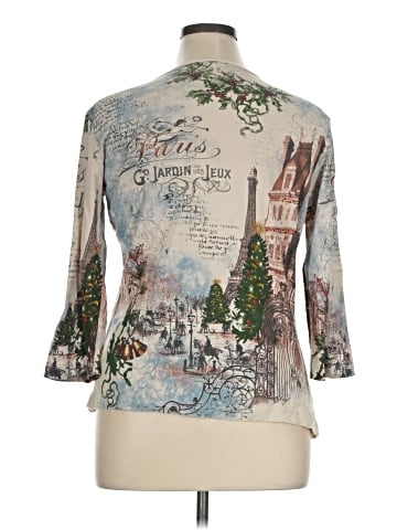 Christopher & Banks 3/4 Sleeve T-Shirt (view 2)