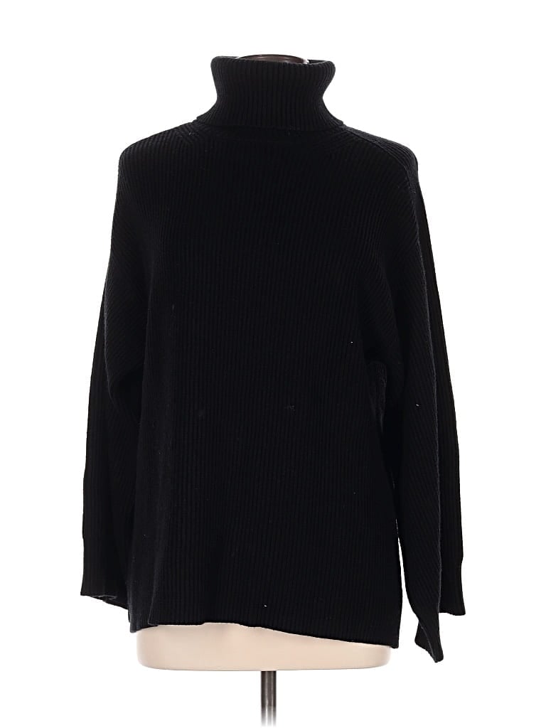 Pre-owned Mng Turtleneck Sweater In Black