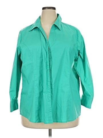 Riders by Lee 3/4 Sleeve Button-Down Shirt (view 1)