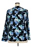 Croft & Barrow 100% Polyester Floral Blue Long Sleeve Blouse Size XXL - photo 2