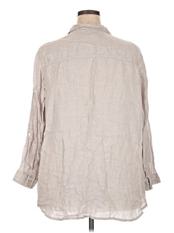 Sigrid Olsen 3/4 Sleeve Button-Down Shirt (view 2)