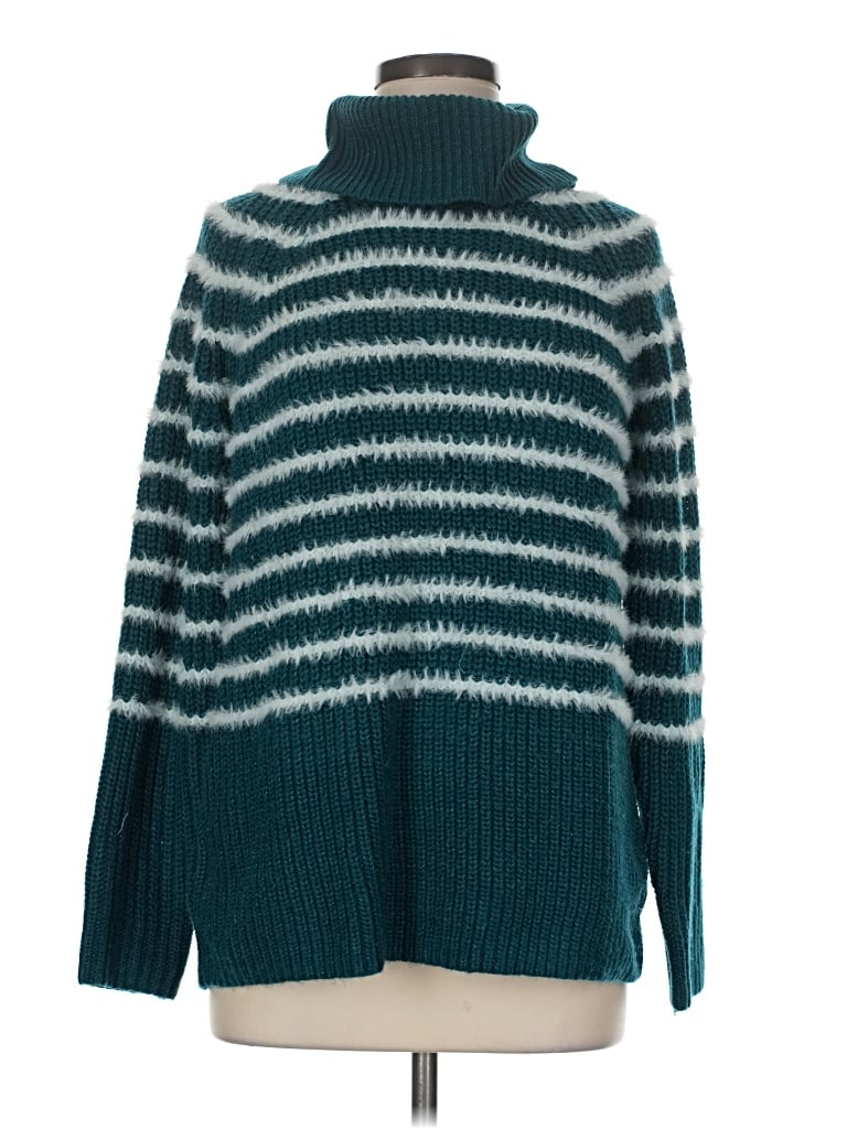 Pre-owned Elle Turtleneck Sweater In Teal