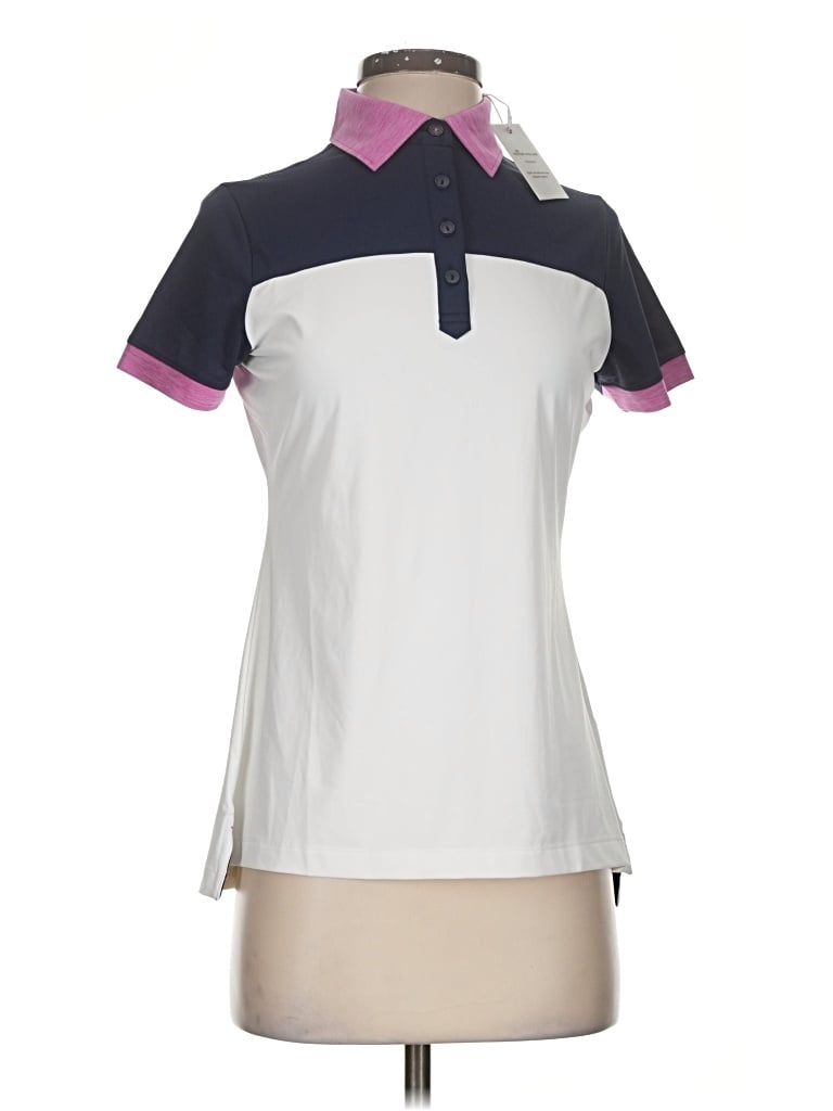 Pre-owned Peter Millar Short Sleeve Polo Shirt In White