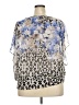 JM Collection 100% Polyester Blue Sleeveless Blouse Size XXL - photo 2