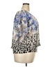 JM Collection 100% Polyester Blue Sleeveless Blouse Size XXL - photo 4