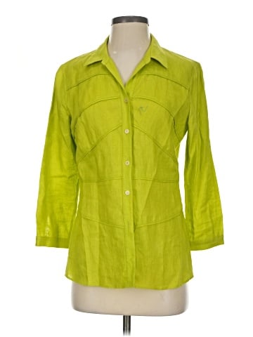 Lafayette 148 New York 3/4 Sleeve Button-Down Shirt (view 1)