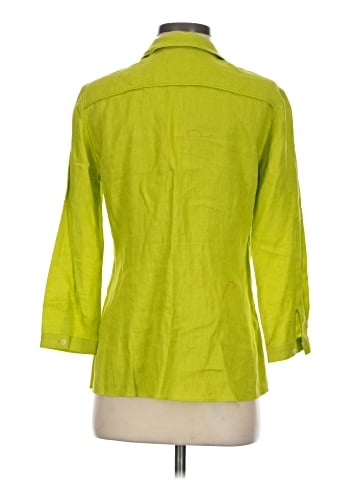 Lafayette 148 New York 3/4 Sleeve Button-Down Shirt (view 2)