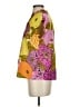 THML 100% Polyester Print Pink Short Sleeve Blouse Size S - photo 5