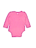 Okie Dokie 100% Cotton Pink Long Sleeve Onesie Size 9 mo - photo 2