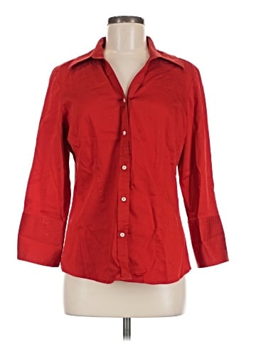 Talbots 3/4 Sleeve Button-Down Shirt (view 1)