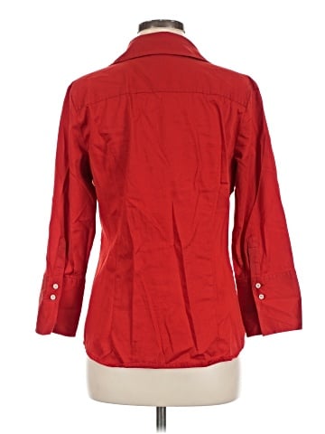 Talbots 3/4 Sleeve Button-Down Shirt (view 2)