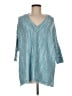 LOGO by Lori Goldstein Teal Poncho Size M - photo 1