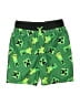 Minecraft 100% Polyester Green Board Shorts Size M (kids) - photo 1