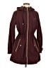 MICHAEL Michael Kors 100% Polyester Burgundy Coat Size M - photo 1