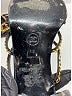 Chanel Black Leather Chain Strap Sandals Size EU 38 - photo 5