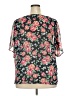 Torrid 100% Polyester Black Short Sleeve Blouse Size 2X Plus (2) - photo 2