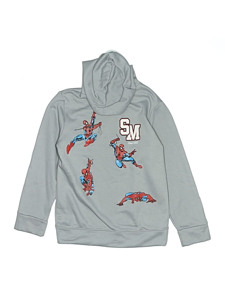 Pre-owned Marvel Kids' Pullover Hoodie In Silver