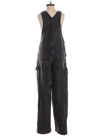 Madewell Denim Oversized Carpenter Overalls in Hartwell Wash (view 2)