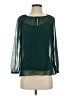 Point Sur 100% Polyester Teal Long Sleeve Blouse Size XXS - photo 1