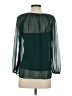 Point Sur 100% Polyester Teal Long Sleeve Blouse Size XXS - photo 2