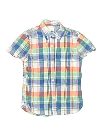 Mini Boden Short Sleeve Button-Down Shirt (view 1)