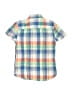 Mini Boden Plaid Blue Short Sleeve Button-Down Shirt Size 7-8 - photo 2