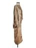 Shein 100% Polyester Metallic Tan Cocktail Dress Size 2 - photo 4