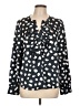J.Crew 100% Polyester Polka Dots Black Long Sleeve Blouse Size L - photo 1
