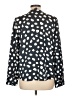 J.Crew 100% Polyester Polka Dots Black Long Sleeve Blouse Size L - photo 2