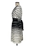 BCBGMAXAZRIA Stripes Silver Cocktail Dress Size M - photo 5