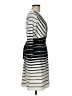 BCBGMAXAZRIA Stripes Silver Cocktail Dress Size M - photo 4