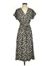 Uniqlo 100% Polyester Print Black Casual Dress Size XXS - photo 1