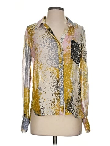 Diane von Furstenberg Long Sleeve Silk Top (view 1)