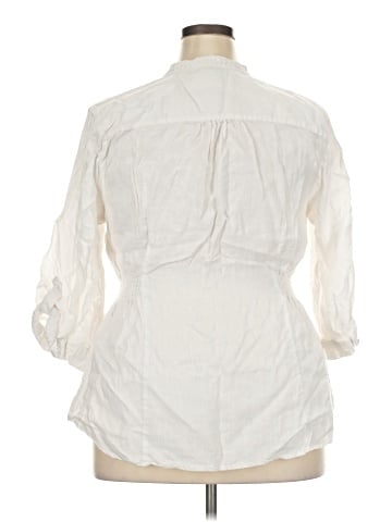Grace Elements 3/4 Sleeve Button-Down Shirt (view 2)