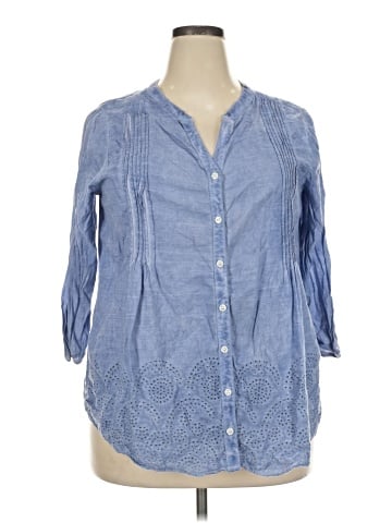 Avenue 3/4 Sleeve Button-Down Shirt (view 1)