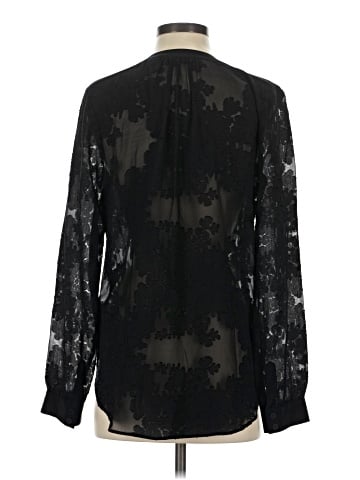 Rebecca Taylor Long Sleeve Silk Top (view 2)
