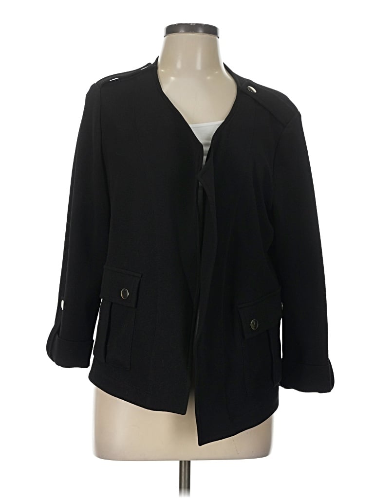 Pre-owned Kasper Blazer Jacket In Black