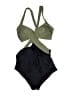 Cupshe Solid Green One Piece Swimsuit Size L - photo 1