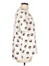 Ann Taylor LOFT 100% Polyester Hearts Ivory Short Sleeve Blouse Size L - photo 4