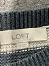 Ann Taylor LOFT 100% Cotton Stripes Gray Pullover Sweater Size XS - photo 7