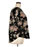 Maurices 100% Polyester Floral Black Short Sleeve Blouse Size 20 (2) - photo 4