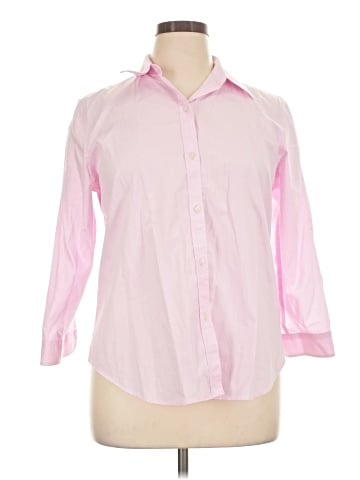 Lauren by Ralph Lauren 3/4 Sleeve Button-Down Shirt (view 1)