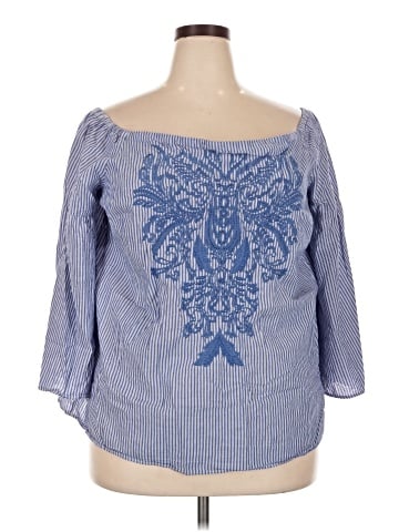INC International Concepts 3/4 Sleeve Blouse (view 1)
