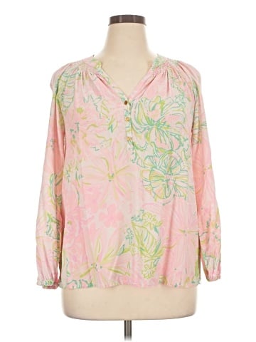 Lilly Pulitzer Long Sleeve Silk Top (view 1)